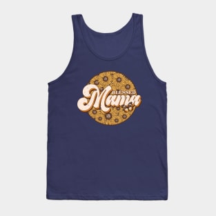 Blessed Mama, Sunflower Mom Tank Top